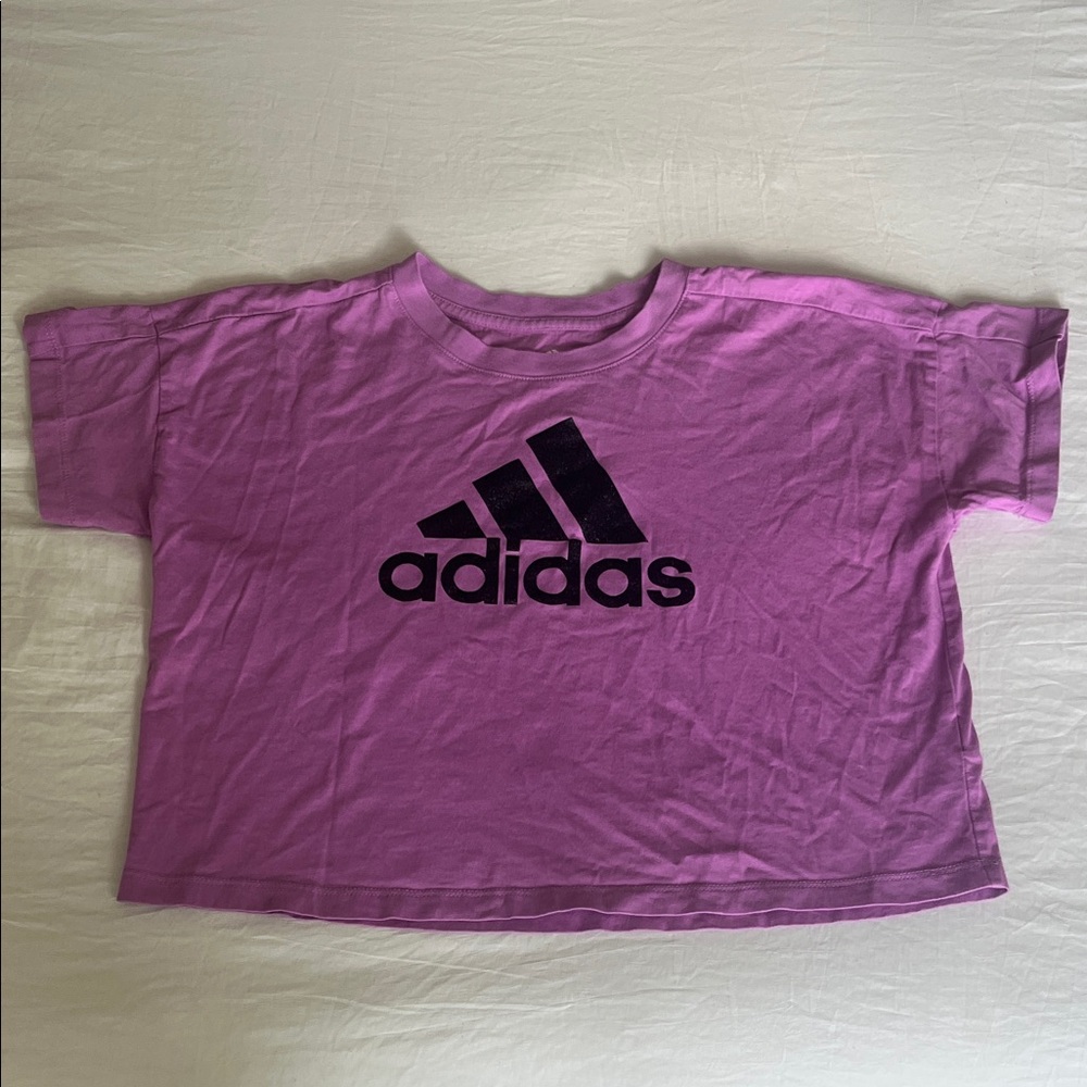 Adidas Kids Tee in Vibrant Purple
